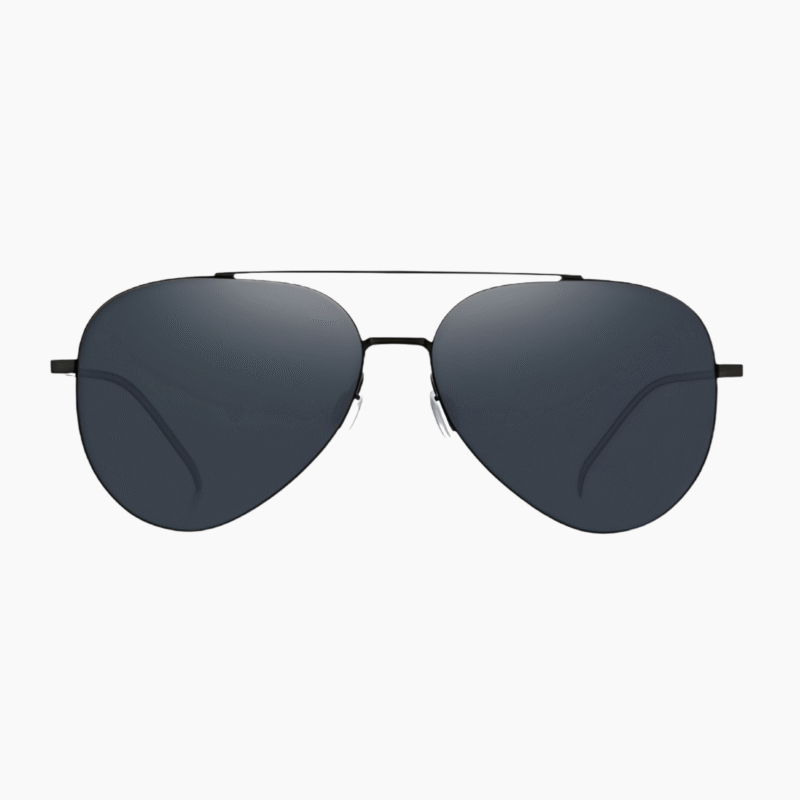 Classic aviator sunglasses with metal frames and shockproof nylon lenses, offering UV protection and anti-glare for driving, comparable to Ray-Ban.