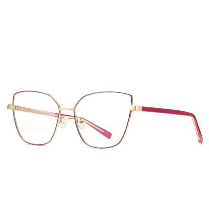 Women's oval cat eye glasses frame with pink legs
