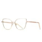 Women's oval cat eye glasses frame with gold legs