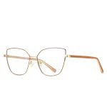 Women's oval cat eye glasses frame metal legs