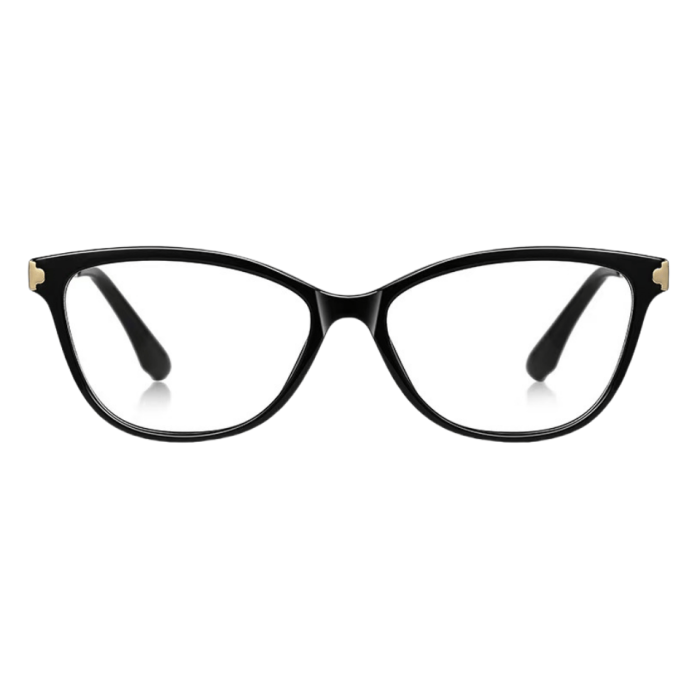 Women's square cat eye glasses frames black