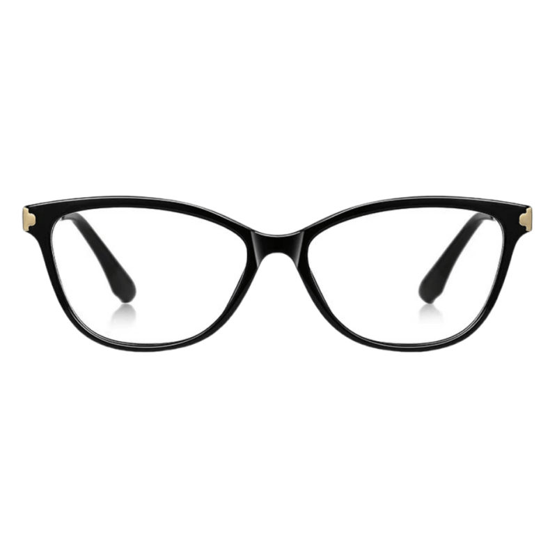 Women's square cat eye glasses frames black