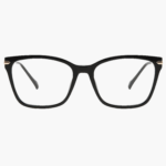 Lightweight square glasses with TR90 frame & metal legs. Custom prescription lenses available. Minimalist design for teens and adults. School and casual wear.