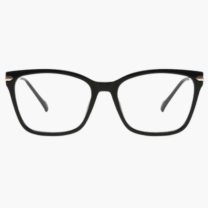 Lightweight square glasses with TR90 frame & metal legs. Custom prescription lenses available. Minimalist design for teens and adults. School and casual wear.