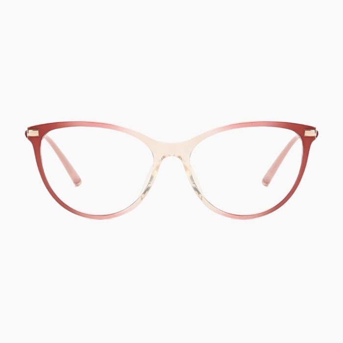 Blue light blocking prescription glasses in women's TR90 cat-eye frames, featuring retro full-frame design and protective lenses.