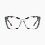 Women's retro TR90 cat-eye prescription glasses with blue light blocking technology, full-frame vintage design for eye protection.