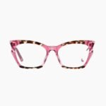 Blue light blocking prescription glasses in women's TR90 square frames featuring retro full-frame construction and optical lens protection.