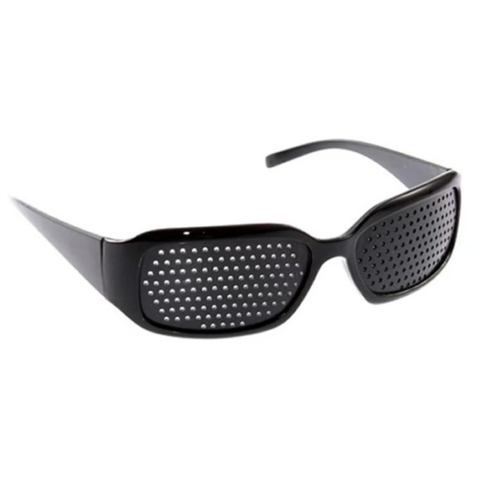 Multi-hole vision correction glasses black