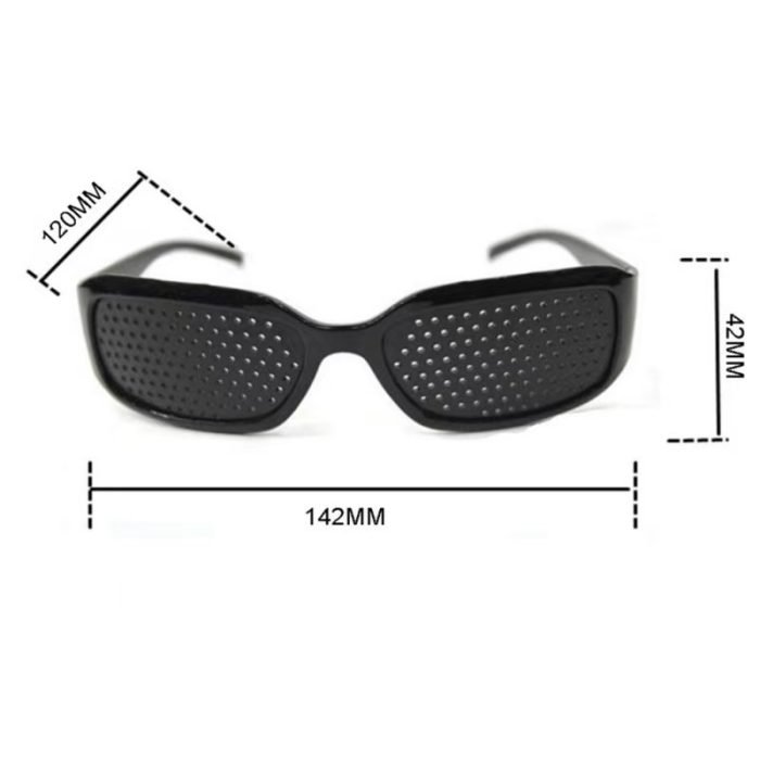 No medicine vision correction for teenagers - Use the multi-hole glasses 3-5 times a day, suitable for most people. Black frame glasses no surgery to eye fatigue, reading relaxed.