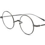 Universal black round frame, titanium material, customized prescription for heavy screen blue light protective lenses, suitable for any place.
