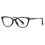 Retro cat eye frame suitable for nearsighted women - black frame - supports online customization, a face shaping frame that combines workplace commuting and daily fashion.
