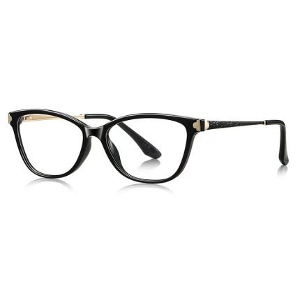 Retro cat eye frame suitable for nearsighted women - black frame - supports online customization, a face shaping frame that combines workplace commuting and daily fashion.