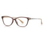Ultra light cat eye glasses under 16 ounces - Comfortable black tea frame with silicone nose pad for all day comfort, prescription lenses can be customized.