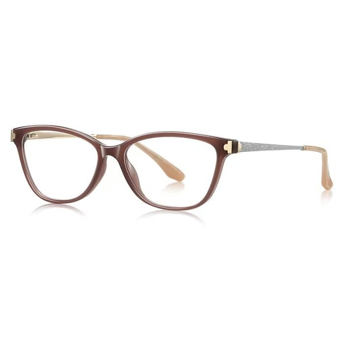Ultra light cat eye glasses under 16 ounces - Comfortable black tea frame with silicone nose pad for all day comfort, prescription lenses can be customized.