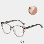 Anti-blue light cat eye glasses - made with high quality lens technology to reduce eye fatigue caused by heavy screens, computers and mobile phones, floral frame design fashionable