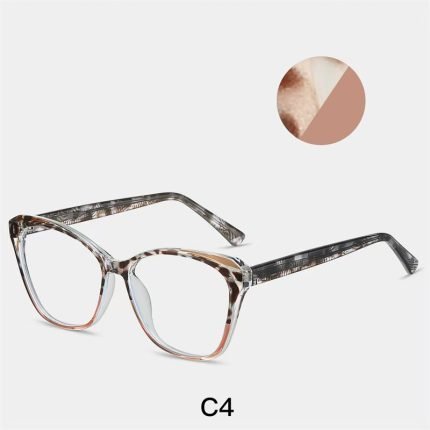 Anti-blue light cat eye glasses - made with high quality lens technology to reduce eye fatigue caused by heavy screens, computers and mobile phones, floral frame design fashionable