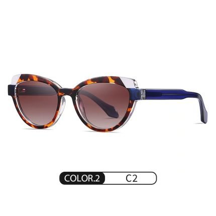 The tortoiseshell framed blue leg modern square sunglasses with polarized vision are brown in color. UV400 protection, multiple colors, suitable for both male and female styles.