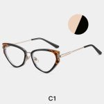 A black cat eye frame designed specifically for women, aimed at enhancing round and square face shapes. Multiple frame colors are available for instant style upgrades.