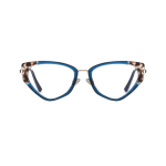 Retro cat eye frame suitable for nearsighted women - gold and blue frame - supports online customization, a face shaping frame that combines workplace commuting and daily fashion.