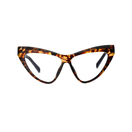 New women's cat eye frame with tortoiseshell patch retro style - elegant square face and round face decoration, paired with suit and casual wear, the same style as the fashion blogger