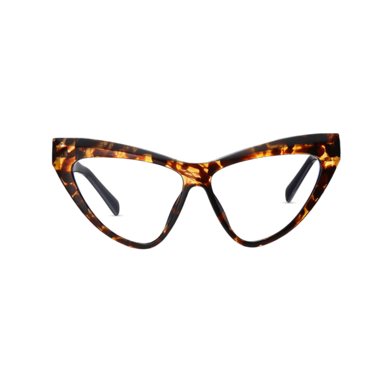 New women's cat eye frame with tortoiseshell patch retro style - elegant square face and round face decoration, paired with suit and casual wear, the same style as the fashion blogger