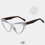 New Women's Cat Eye Frame Transparent Frame Retro Style - Elegant Square Face Round Face Decoration, Paired with Suit and Casual Wear, Same Style as Fashion Blogger