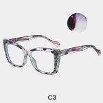A collection of women's cat eye frames with tortoiseshell frame patch design, showcasing the matching effect of fashion bloggers' office outfits, suitable for various places.
