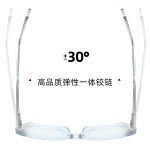 Ladies' cat eye frame collection, with transparent blue frame patch design, showcasing the matching effect of fashion bloggers' office outfits, suitable for various places.