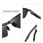 Men's semi frameless sports sunglasses, made of aluminum magnesium alloy+TAC polarized lenses, with excellent explosion-proof performance