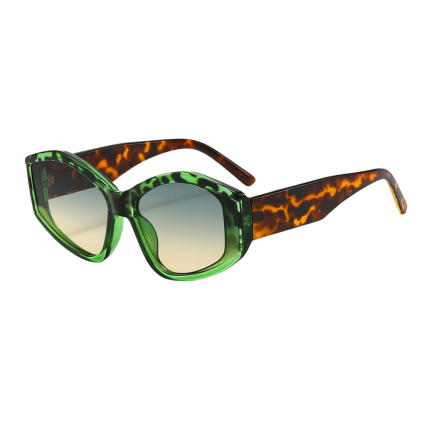 Women's irregular shaped sunglasses with UV400 protection.Perfect for weekend outings, coffee dates, and casual everyday wear with unique style.