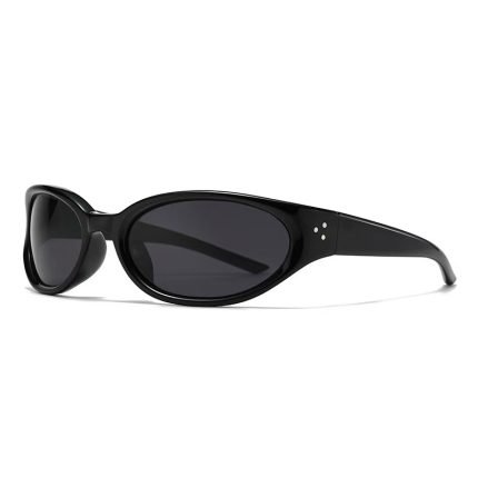 Future retro oval sunglasses with UV400 protection. Sporty casual style featuring lightweight materials and modern design for tech-forward fashion enthusiasts.