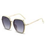Polygonal sunglasses for everyday wear - metal frames with UV protection. Lightweight design ideal for running errands, shopping, and casual outings.