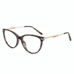 Green bean flower design with bowknot detail cat eye glasses frame. Customizable lenses. Suitable for office ladies heavy screen and daily life use TR90.