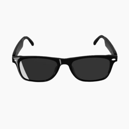 Smart glasses featuring blue light protection technology in unisex semi-rimless and full-frame styles with minimalist contemporary design elements.