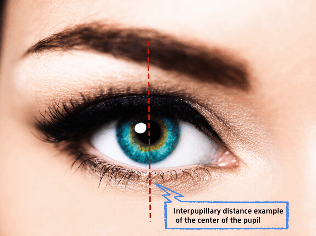 Prescription glasses myopia glasses reading glasses pupillary distance example