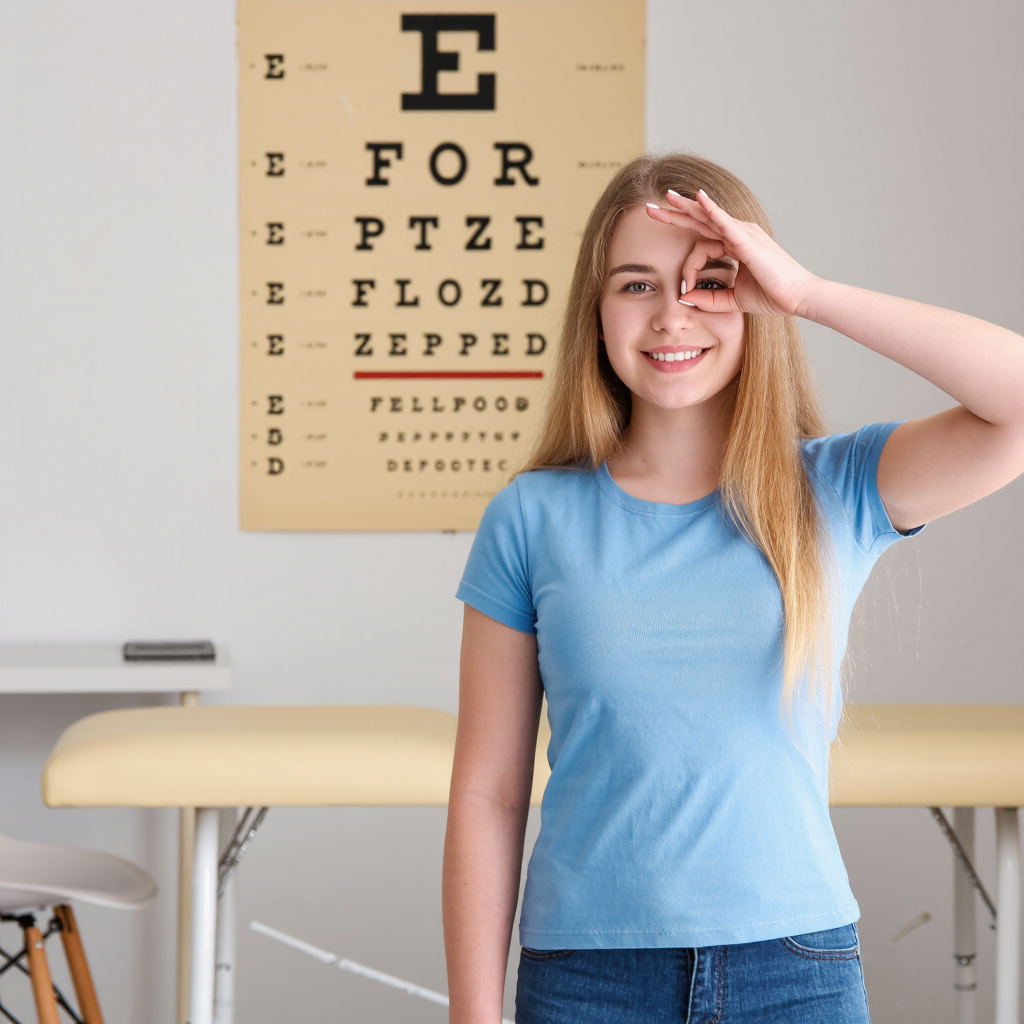 Prescription glasses for myopia vision correction