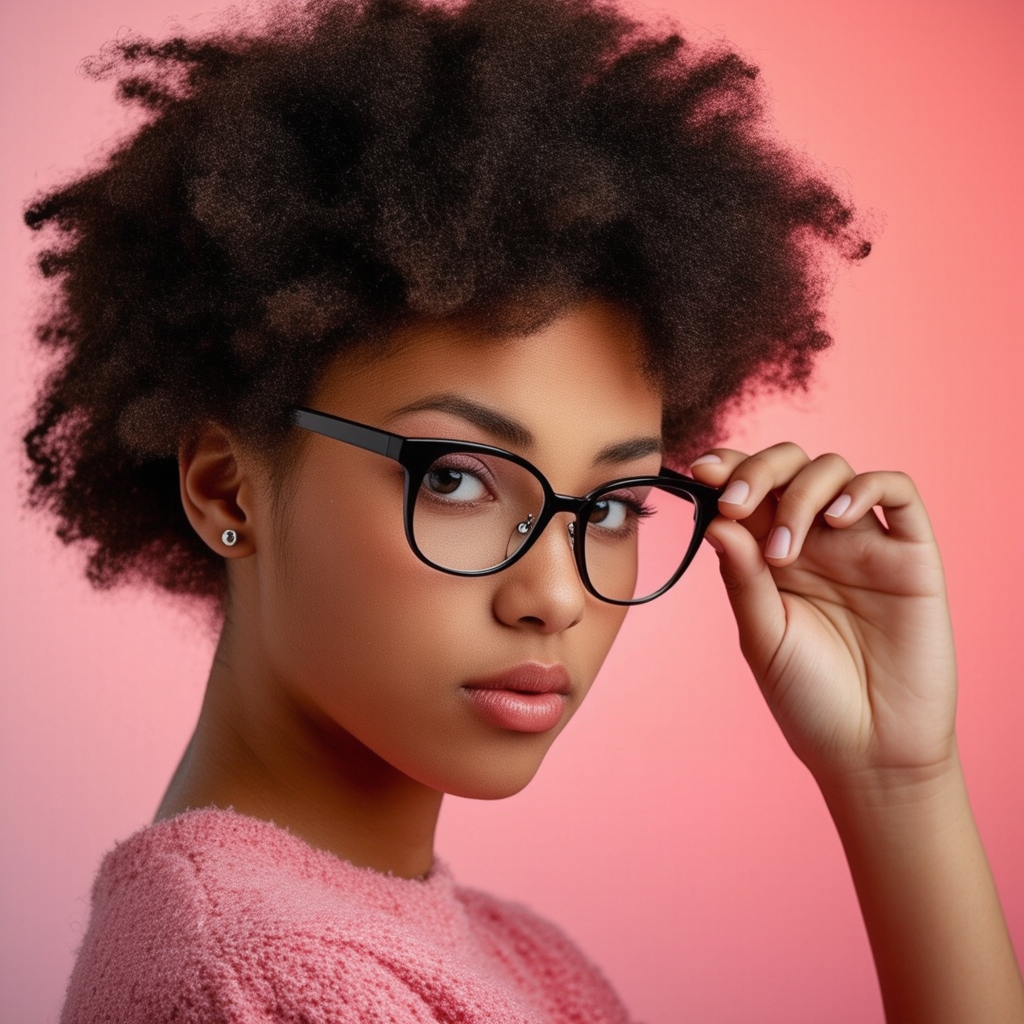 Example of a person wearing glasses: This is customizable and suitable for daily use
