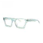 Women's square glasses frame wavy blue light blocking