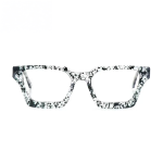 Clear frame prescription cat eye sunglasses - blue light filtering with UV protection. Contemporary optical style for fashionable women's everyday wear.