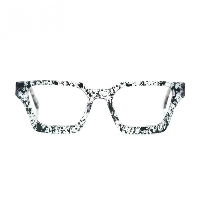 Clear frame prescription cat eye sunglasses - blue light filtering with UV protection. Contemporary optical style for fashionable women's everyday wear.
