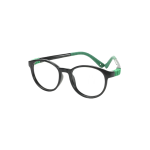 Children's durable oval glasses with shatterproof AC lenses - soft frame and nose pads for safe playtime and recess activities at school.