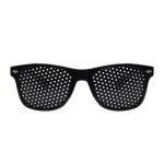 Teen vision correction pinhole glasses - 5-minute daily training reduces eye strain from studying. Black multi-hole design for natural eyesight improvement without surgery.