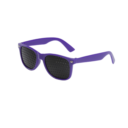 Compact vision training glasses - black pinhole design for 5-minute sessions anywhere. Perfect for teenagers seeking natural eyesight improvement on-the-go.