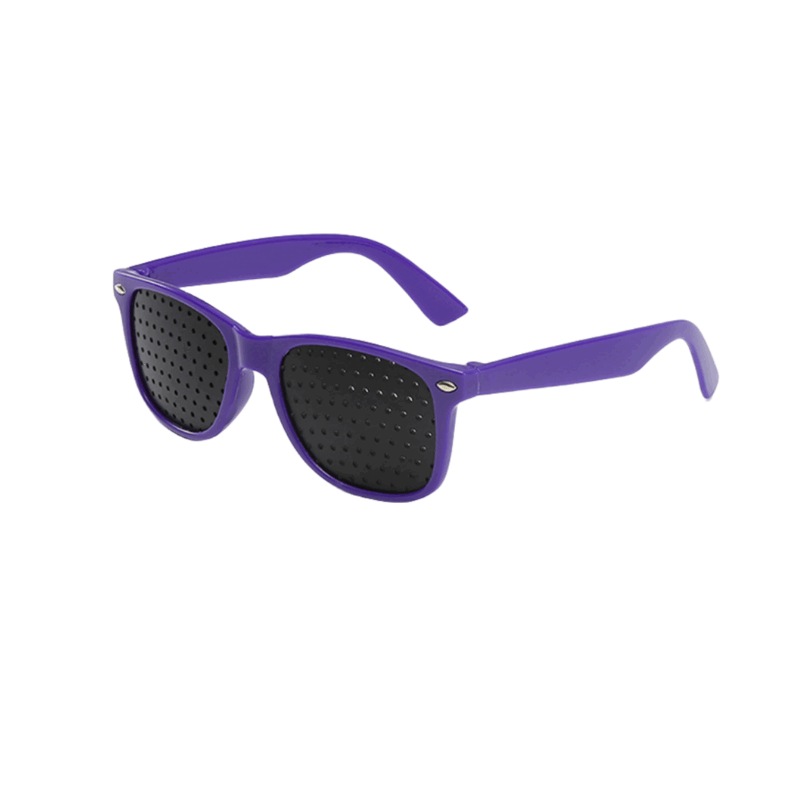 Compact vision training glasses - black pinhole design for 5-minute sessions anywhere. Perfect for teenagers seeking natural eyesight improvement on-the-go.