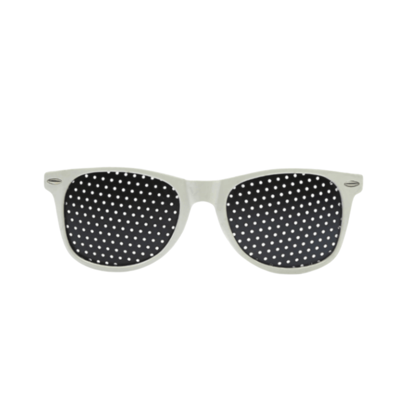 Reading vision glasses for students - black pinhole design used 5 minutes daily. Enhances focus and reduces strain during study sessions naturally.