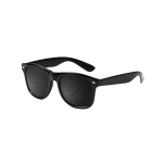 Vision training glasses for students - 5-hole pinhole design helps focus during homework. Black corrective glasses for teenage eye health.