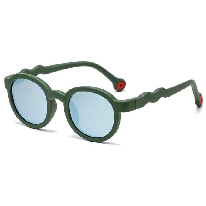 Flexible kids sports sunglasses - category 3 TAc lenses with TPEE frame. Perfect for soccer, baseball, and outdoor activities with secure fit.