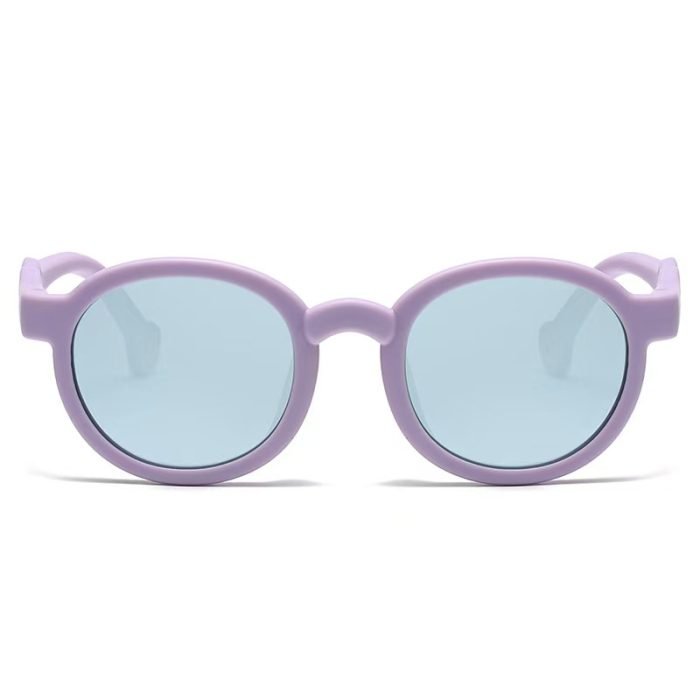 Silicone kids sunglasses with category 3 TAc lenses - soft TPEE frame and nose pads for beach play. UV400 protection with comfortable, flexible fit.