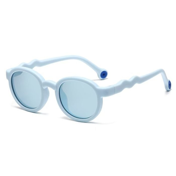 Children's travel sunglasses with category 3 protection - soft silicone frame and TAc lenses reduce glare during road trips and family vacations.