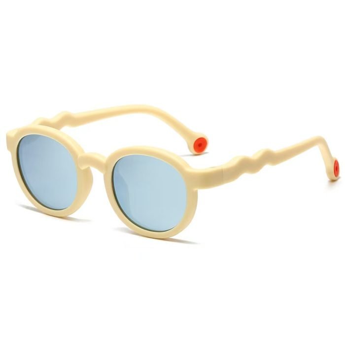 Toddler sunglasses with extra-soft silicone - category 3 lenses and flexible frame. TAc lens technology protects young eyes during outdoor play.
